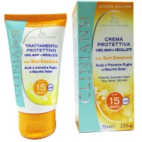 Clinians Crema Protettivo Azione Solare Con Sun Essence Previene Viso mani e decolltè Spf 15 Uva 