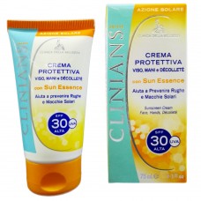 Clinians Crema Protettivo Azione Solare Con Sun Essence Previene Viso mani e decolltè Spf 30 Uva 