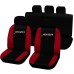 Coprisedili Compatibili con Ibiza bicolore nero - rosso Coprisedili Compatibili con Ibiza bicolore nero - rosso