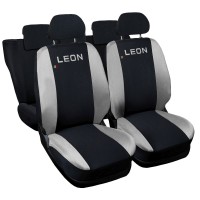 Coprisedili Compatibili con Leon 3ª Serie dal 2012 in poi bicolore nero - grigio chiaro