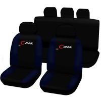 Coprisedili Compatibili con C-Max bicolore nero - blu scuro