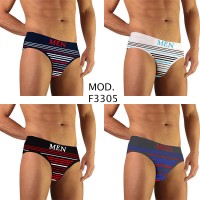 6 Slip da Uomo "MEN" comodi vari colori mod. F3305