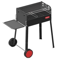 Ferraboli Barbecue a Carbonella griglia cromata con dimensioni di 58×37 cm modello Iseo c/ruote - 0151