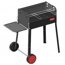 Ferraboli Barbecue a Carbonella griglia cromata con dimensioni di 58×37 cm modello Iseo c/ruote - 0151