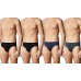 Slip Pompea Anatomico In Microfibra Elasticizzata Mod. Feeling Pack Da 4x Colori Assortiti