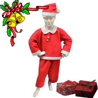 Costume babbo natale bimbo 9-11 anni