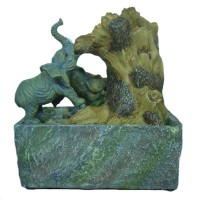 Fontana zen orientale elefante