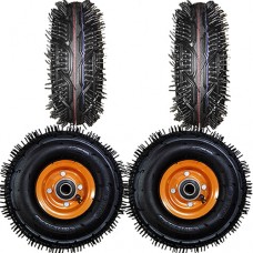 Coppia di Ruote gomme universali per carrello portapacchi in Acciaio Coppia di Ruote gomme universali per carrello portapacchi in Acciaio