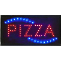 Tabella luminosa a led con scritta Pizza