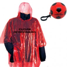 Portachiave + Poncho universale "Cuore RossoNero"
