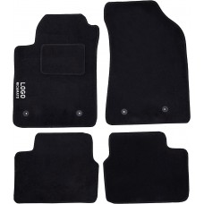 Tappetini auto in moquette con logo compatibile con Delta - 4 clip di fissaggio Tappetini auto in moquette con logo compatibile con Delta - 4 clip di fissaggio