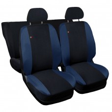 Coprisedili Compatibili 600 Seicento bicolore nero - blu scuro