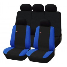 Coprisedili auto universali nero - blu royal