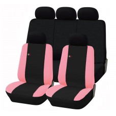 Coprisedili auto universali Racing nero - rosa