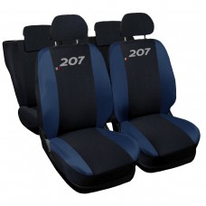 Coprisedili compatibili 207 bicolore nero - blu scuro