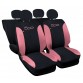 Coprisedili compatibili con 500 nuova bicolore nero-rosa Linea Donna