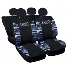 COPRISEDILI COMPATIBILI CON 500 HYBRID FODERE NERO - MIMETICO BLU