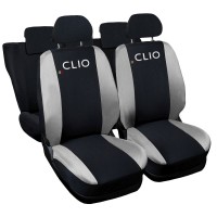 Coprisedili compatibili con Clio bicolore nero - grigio chiaro