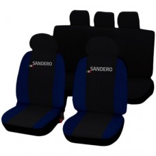 Coprisedili compatibile con Sandero bicolore nero - blu scuro