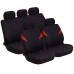 Coprisedili universali in poliestere adattabili a tutte le auto con sedili standard - con 2 zip sui schienali posteriori colore Rosso - Modello H Coprisedili universali in poliestere adattabili a tutte le auto con sedili standard - con 2 zip sui schienali posteriori colore Rosso - Modello H
