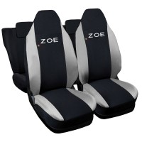 Coprisedili compatibili con Zoe bicolore Nero-Grigio Chiaro