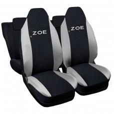 Coprisedili compatibili con Zoe bicolore Nero-Grigio Chiaro