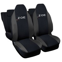 Coprisedili compatibili con Zoe bicolore Nero-Grigio Scuro