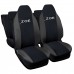 Coprisedili compatibili con Zoe bicolore Nero-Grigio Scuro Coprisedili compatibili con Zoe bicolore Nero-Grigio Scuro