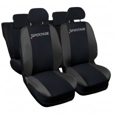 Coprisedili compatibili con Sportage bicolore nero - grigio scuro