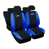 Coprisedili compatibili con Musa bicolore nero - blu royal