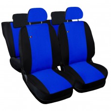 Coprisedili compatibile con Panda posteriore 50/50 bicolore blu royal - nero