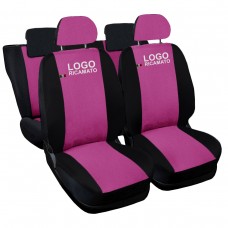 Coprisedili compatibile con Panda posteriore 1/3 bicolore fucsia - nero