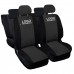 Coprisedili Auto Compatibili Panda Hybrid Versione Intero Grigio scuro Nero Coprisedili Auto Compatibili Panda Hybrid Versione Intero Grigio scuro Nero
