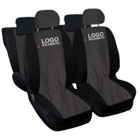 Coprisedili Auto Compatibili Panda Hybrid Versione Intero Jeans Nero