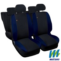 Coprisedili compatibili con  Panda a metano 4pt bicolore nero - blu scuro