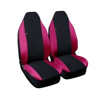 Coprisedili compatibile Smart fortwo - W451 (2007-2015) - bicolore nero fucsia linea donna