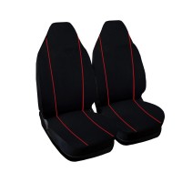 Coprisedili compatibile per Smart Fortwo Con Rigo Rosso - W450 (1998-07) - Colore Nero