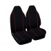 Coprisedili compatibile per Smart Fortwo Con Rigo Rosso - W450 (1998-07) - Colore Nero