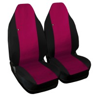 Coprisedili in ecopelle compatibile Smart fortwo -  W453 (dal 2014) - bicolore fucsia - nero