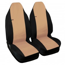 Coprisedili in ecopelle compatibile per Smart fortwo - W450 (1998-07) - bicolore beige - nero