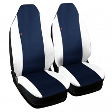 Coprisedili in ecopelle compatibile per Smart fortwo - W450 (1998-07) - bicolore blu - bianco