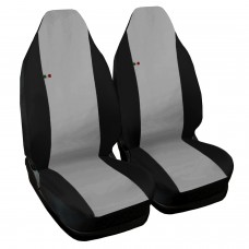 Coprisedili in ecopelle compatibile per Smart fortwo -  W451 (2007-2015)  bicolore grigio chiaro - nero