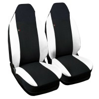 Coprisedili in ecopelle compatibile per Smart fortwo - W450 (1998-07) - bicolore nero - bianco