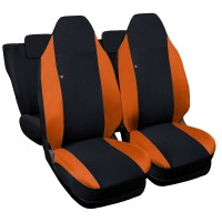 Coprisedili compatibili con Smart ForFour 2a serie bicolore nero arancione