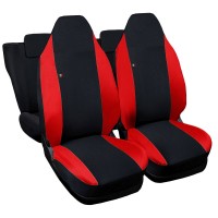 Coprisedili compatibili con Smart ForFour 2a serie bicolore nero rosso
