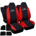 Coprisedili compatibile con 107 bicolore nero - rosso con tappetini moquette universali Coprisedili compatibile con 107 bicolore nero - rosso con tappetini moquette universali