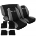 Coprisedili compatibili con 500 bicolore nero-grigio chiaro con tappetini in moquette Coprisedili compatibili con 500 bicolore nero-grigio chiaro con tappetini in moquette