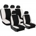 Coprisedili compatibili con Panda in ecopelle nero - bianco Coprisedili compatibili con Panda in ecopelle nero - bianco
