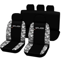 Coprisedili compatibili con Splash bicolore nero - mimetico chiaro