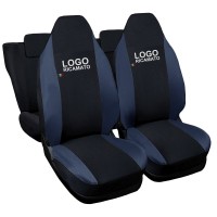 Coprisedili compatibili con Twingo III serie bicolore nero - blu scuro